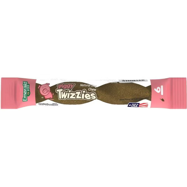 Emerald Pet Twizzies Natural Pork Chew for Dogs 6in