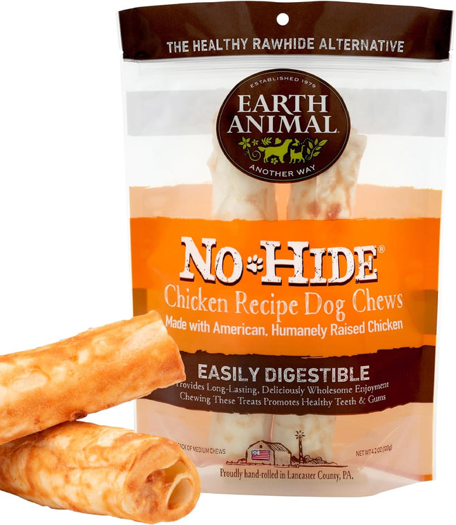 Earth Animal No Hide Chicken Recipe Chews for Dogs