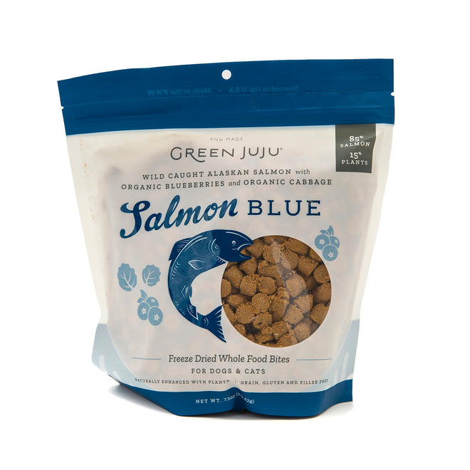 Green Juju Salmon Freeze-Dried Salmon Blue Bites 7.5oz