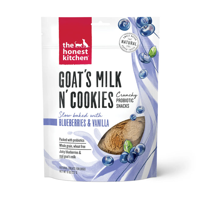 Honest Kitchen Goats Milk & Cookies Blueberries Treats for Dogs 8 Oz