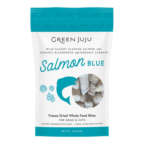 Green Juju Freeze Dried Salmon Blue Bites 3 Oz