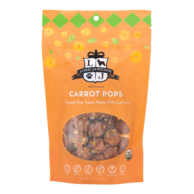 Lord Jameson Carrot Pops Treats for Dogs 6 Oz