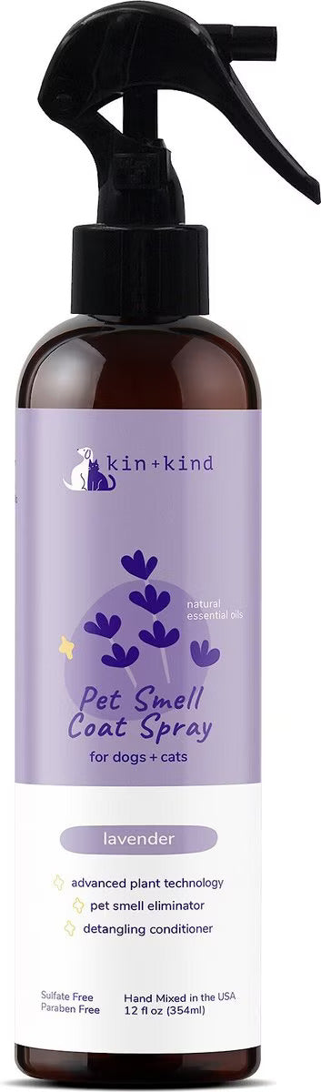 Kin + Kind Coat Smell Spray Lavender 12oz for Dogs & Cat
