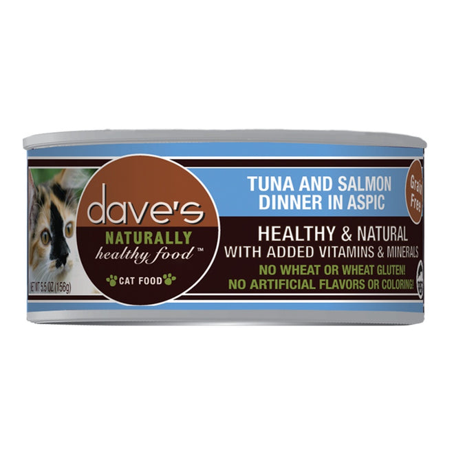 Dave's Cat Tuna & Salmon In Aspic 5.5oz