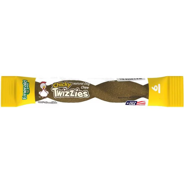 Emerald Pet Twizzies Natural Chicken Chew for Dogs 6in