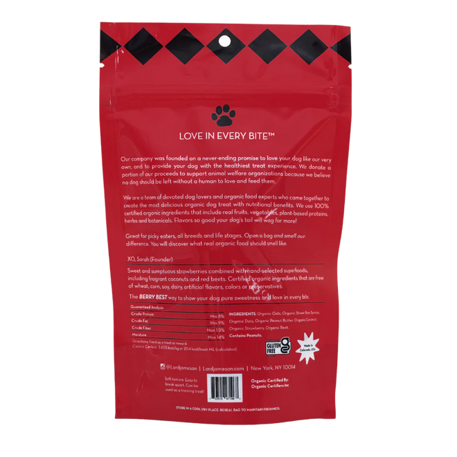 Lord Jameson Berry Best Treats for Dogs 6 Oz