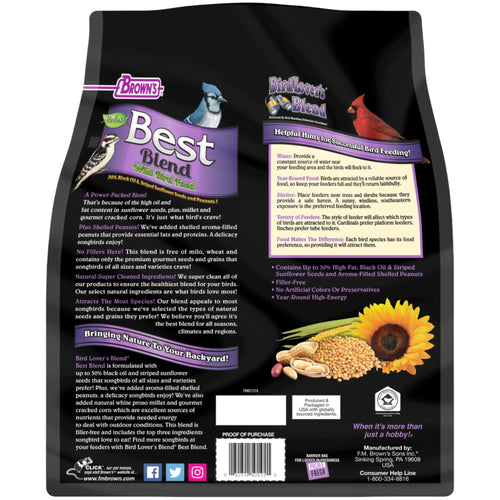 FM Brown's Bird Lover's Blend Best Blend Wild Bird Food 7lb