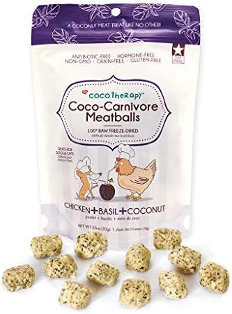 Coco Therapy Carnivore Meatball Chicken & Basil Treat for Dogs 2.5oz