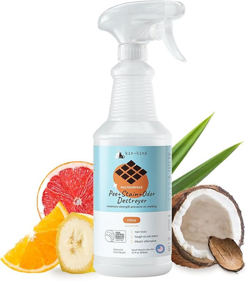 Kin + Kind Pet Odor Eliminator/Multi-Surface Cleaner | Citrus 32 oz