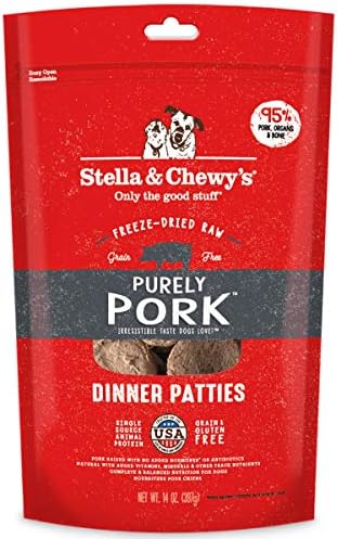 Stella & Chewy Freeze Dried Pork Patties for Dogs 14 Oz