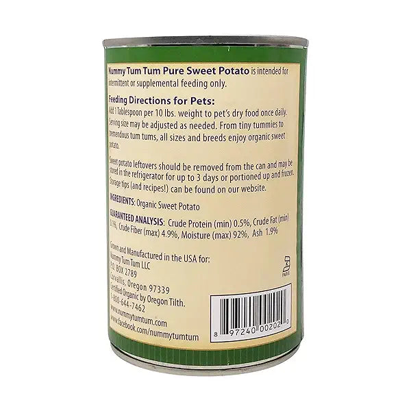 Nummy Tum Tum Organic Sweet Potato 15oz for Dogs & Cats