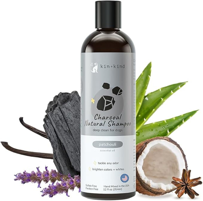 Kin + Kind Deep Clean Charcoal Shampoo 12oz for Dogs