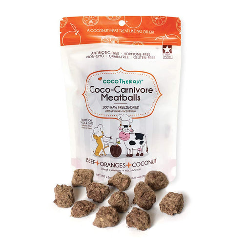 Coco Therapy Carnivore Meatball Beef & Orange Treat for Dogs 2.5oz