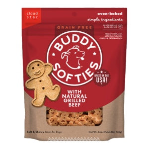 Cloud Star Dog Buddy Biscuits Grain Free Soft & Chewy Beaf 5oz