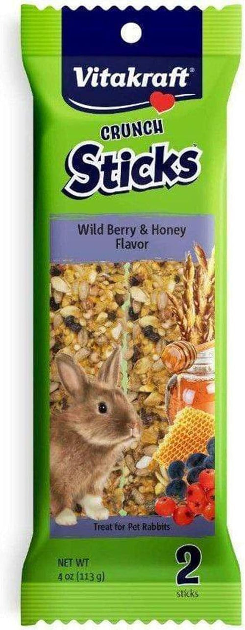 Vitakraft Crunch Sticks Rabbit Treats Wildberry & Honey 4oz 2ct