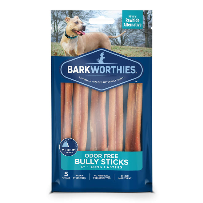 Bark Worthies Bully Stick Pack 6in.