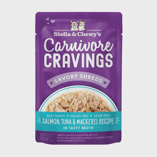 Stella and Chewy Carnivore Cravings Salmon Tuna and Mackerel 2.8oz