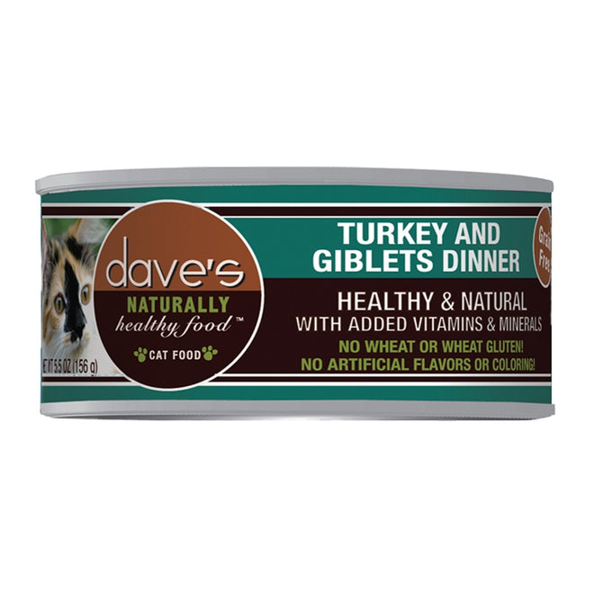 Dave's Cat Turkey & Giblets Dinner 5.5oz