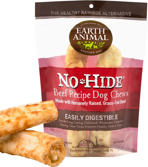 Earth Animal No Hide Beef Recipe Chews for Dogs
