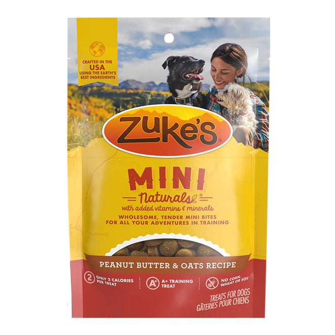 Zukes Dog Treats Mini Naturals Peanut Butter Oats