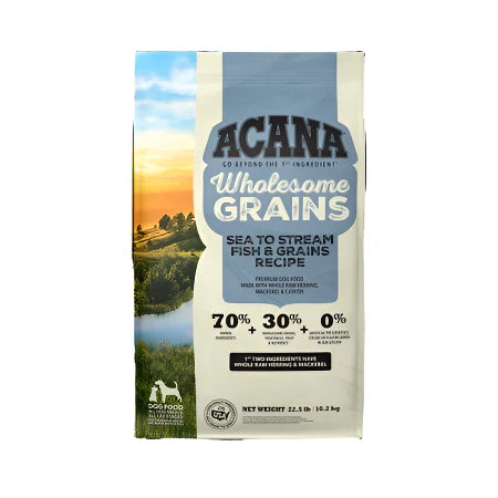 Acana Wholesome Grains, Sea to Stream Fish & Grains Recipe | Dry Dog Food 4lb