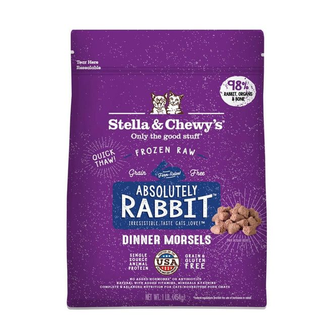 Stella & Chewy's Cat Frozen Morsels Dinner Rabbit 1lb