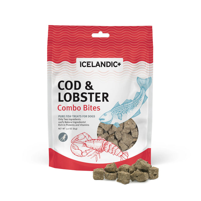 Icelandic Combo Bites Cod & Lobster 3oz Treat for Dogs