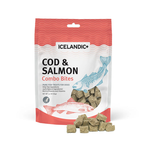 Icelandic Combo Bites Cod & Salmon 3oz Treat for Dogs