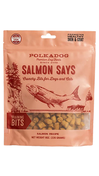 Polkadog Salmon Says Bits 8oz Treats for Dogs