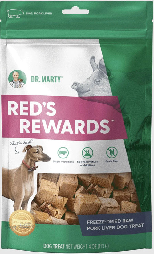 Dr Marty Reds Rewards Freeze Dried Pork Liver Treat for Dogs