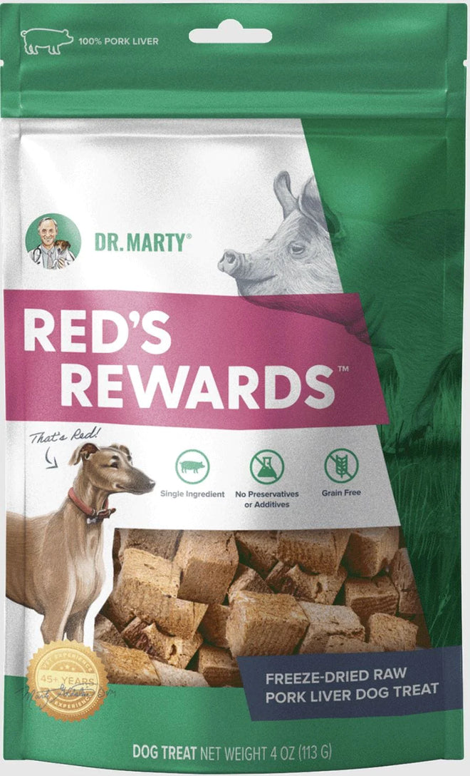 Dr. Marty Dog Treat Reds Rewards Pork Liver