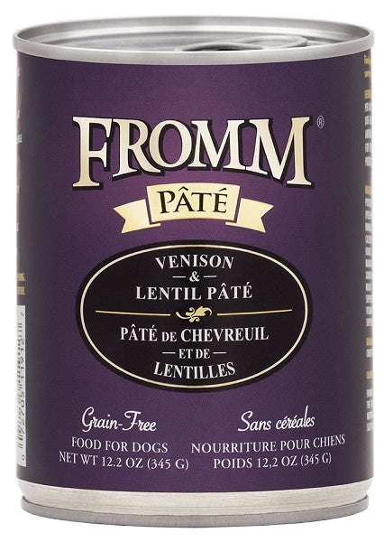 Fromm Dog Venison and Lentil Pate Can 12.2oz