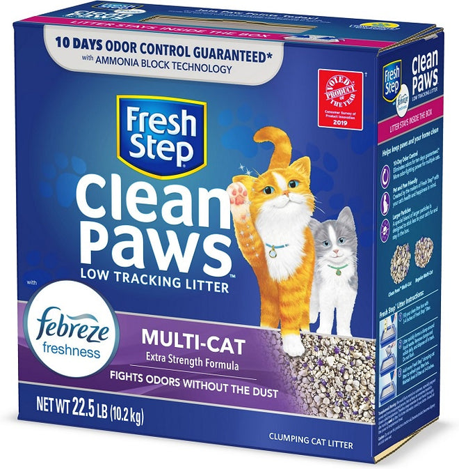 Fresh Step Clean Paws Multi-Cat Litter 22.5lb