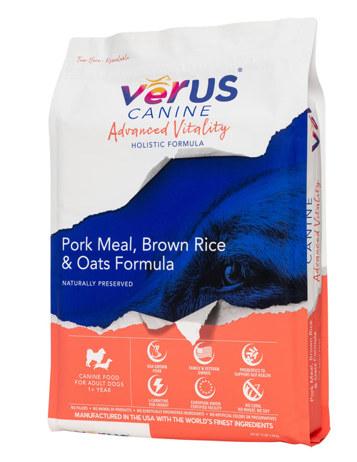 Verus Pork and Brown Rice Recipe for Dogs