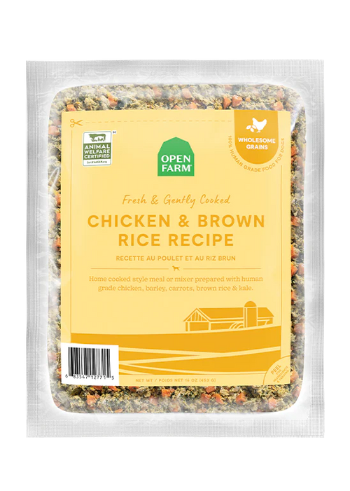 Open Farm Fresh and Gently Cooked Chicken and Brown Rice Recipe for Dogs