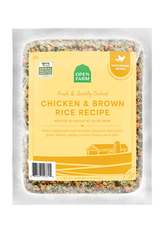 Open Farm Fresh and Gently Cooked Chicken and Brown Rice Recipe for Dogs