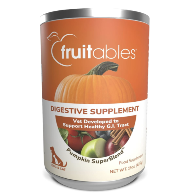 Fruitables Dog & Cat Pumpkin Digestive Supplement 15 oz