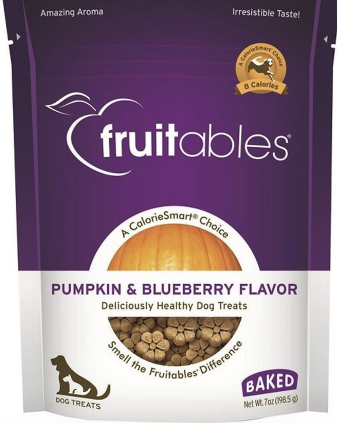 Fruitables Dog Baked Treats Pumpkin and Blueberry