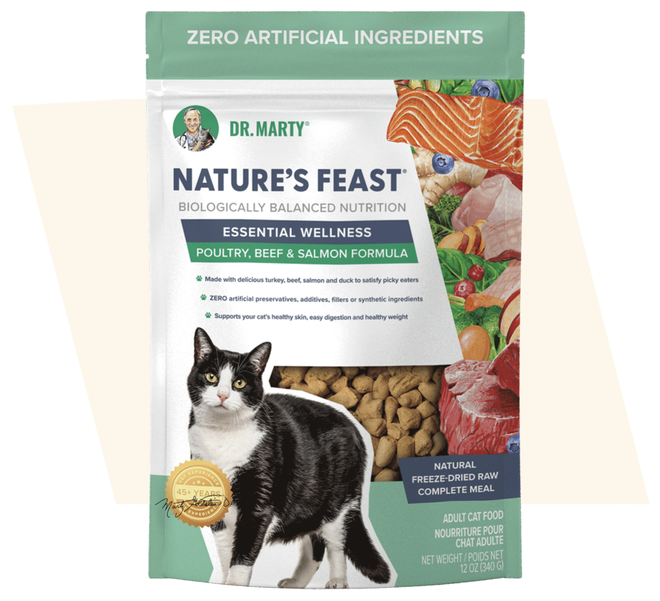 Dr. Marty Cat Nature’s Feast Essential Wellness Poultry, Beef, & Salmon