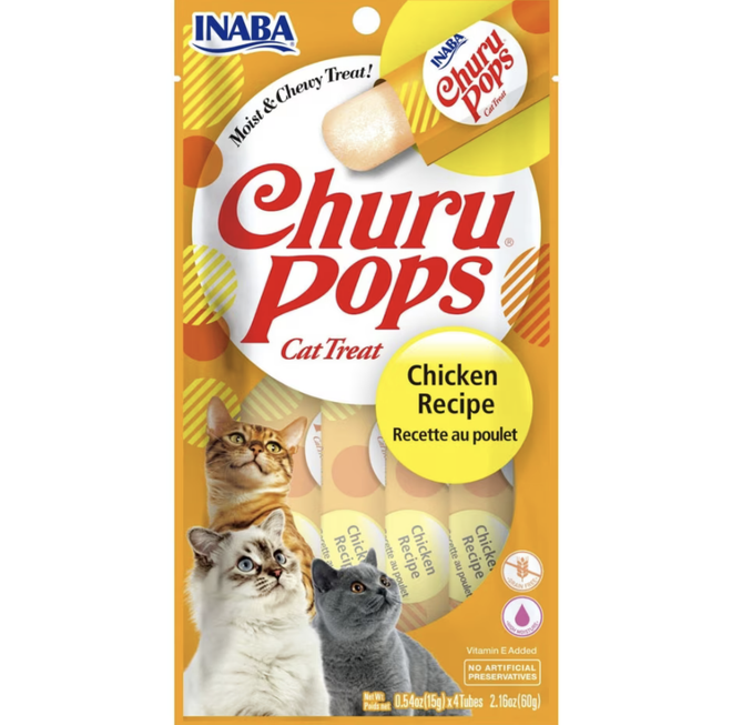 Inaba Churu Pops Chicken 0.54oz 4pk