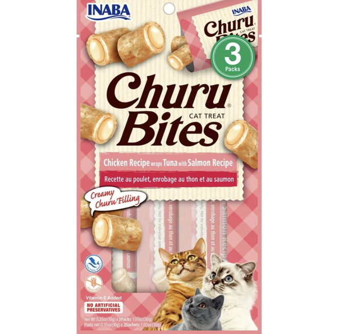 Inaba Churu Bites Chicken, Tuna & Salmon 0.35oz 3pk