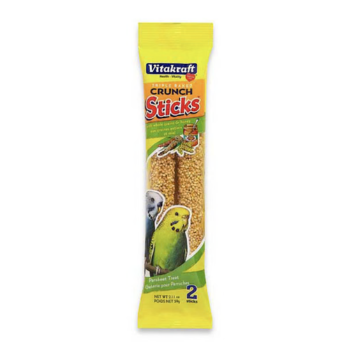 Vitakraft Crunch Sticks Parakeet Treats Golden Honey 2.11oz 2ct