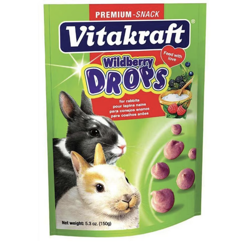 Vitakraft Drops Rabbit Treats Wildberry 5oz