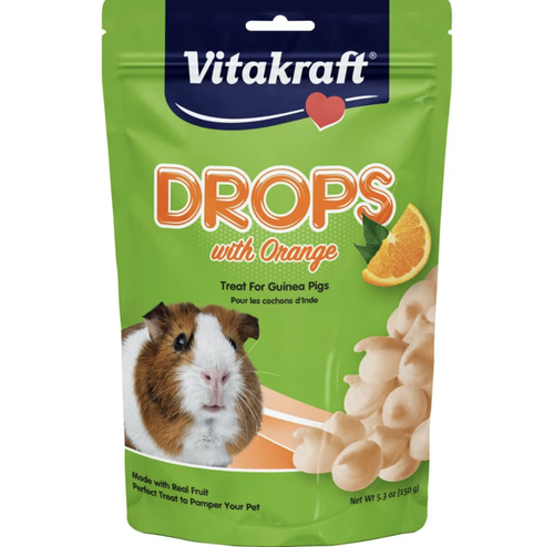 Vitakraft Drops Guinea Pig Treats Orange 5.3oz