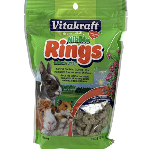 Vitakraft Nibble Rings Small Animal Treats Alfalfa 10.66oz