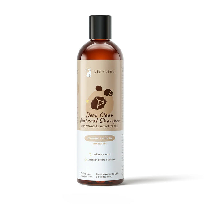 Kin + Kind Deep Clean Almond Vanilla Shampoo 12oz for Dogs