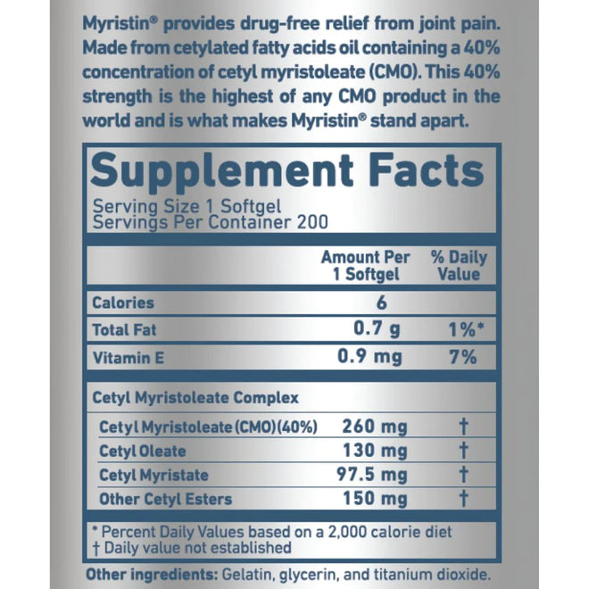 Myristin Soft Gel Joint Health Supplement for Dogs