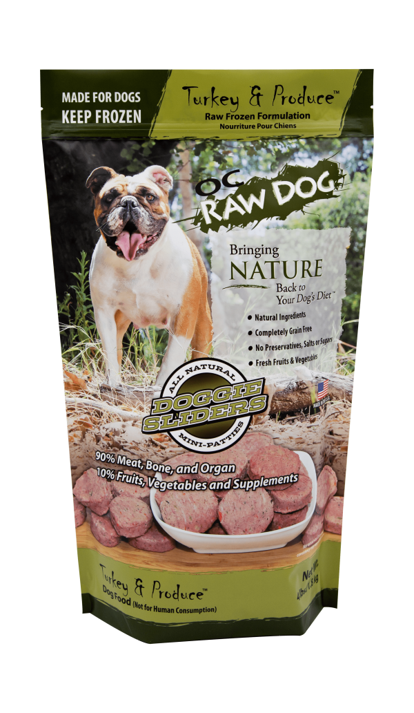 OC Raw Frozen Turkey & Produce for Dog