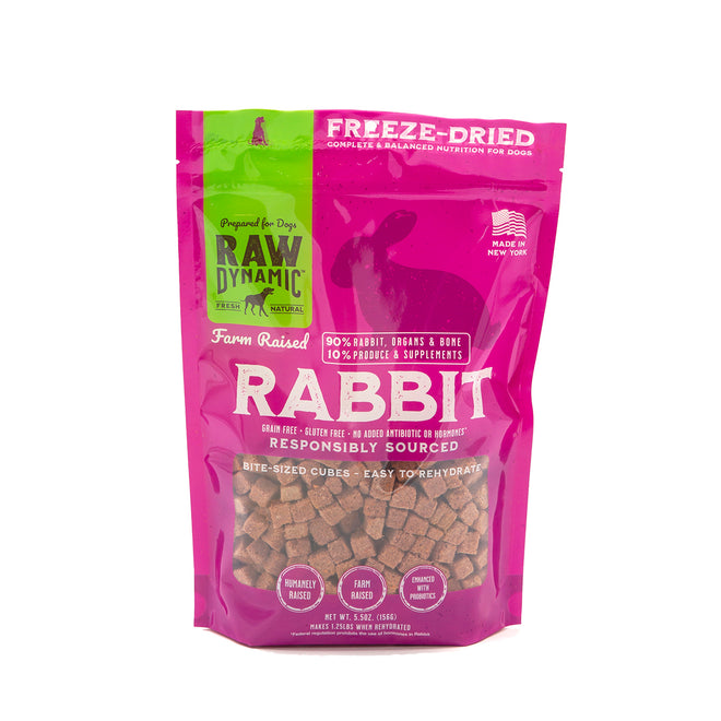 Raw Dynamic Freeze Dried Rabbit Cubies