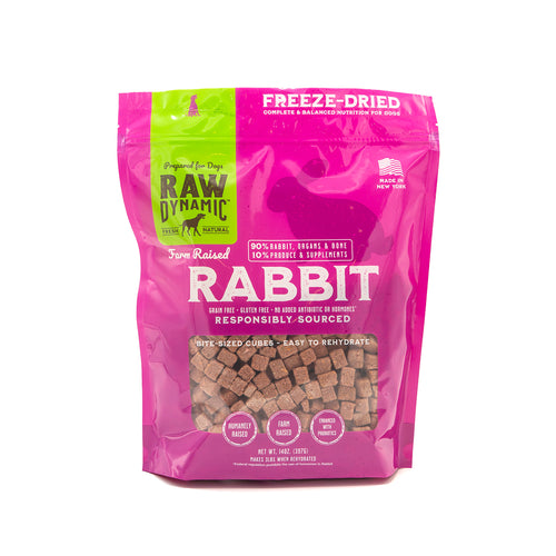 Raw Dynamic Freeze Dried Rabbit Cubies